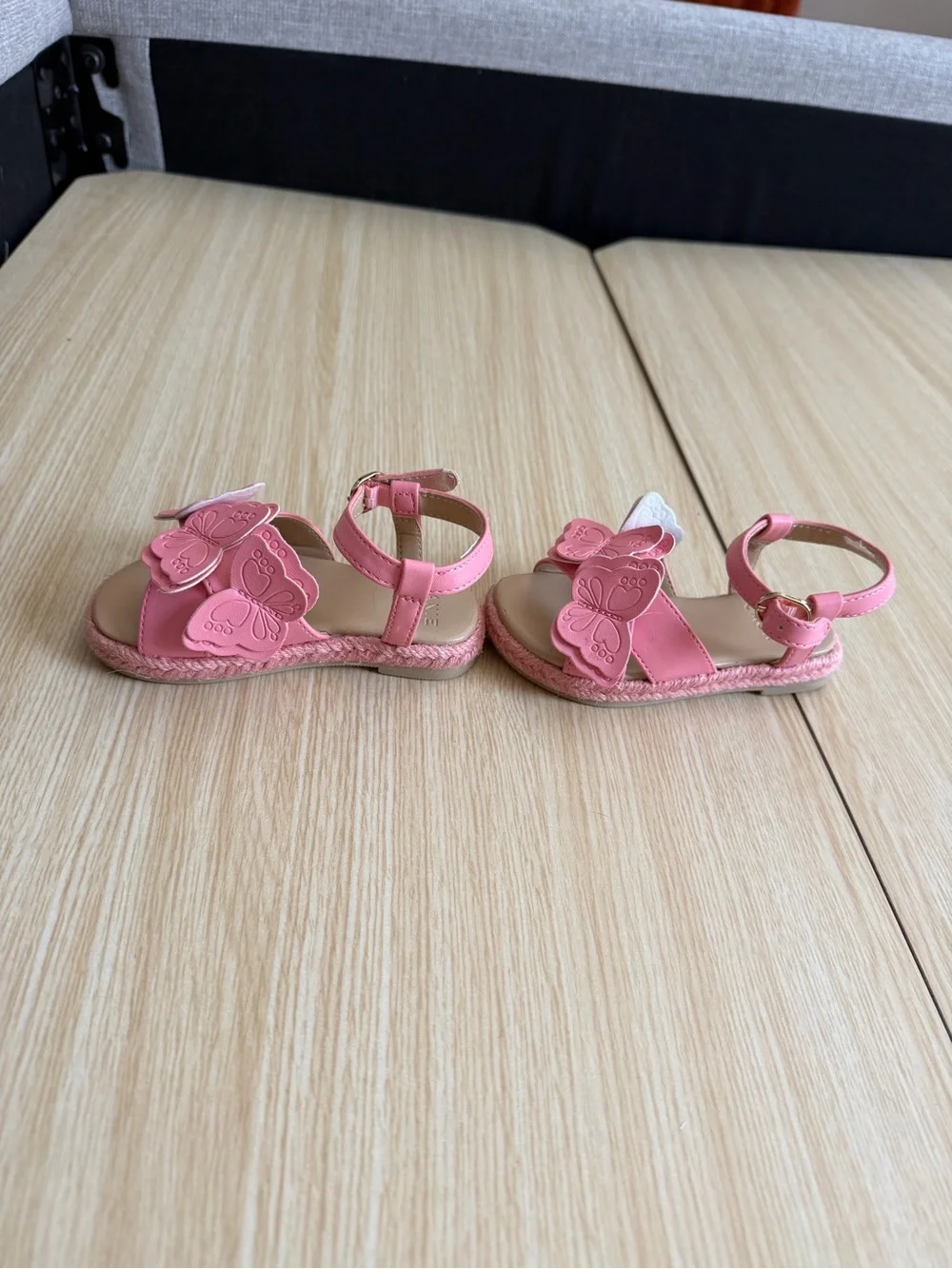 Janie and Jack Pink Butterfly Toddler Sandals